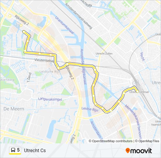 5 Bus Line Map
