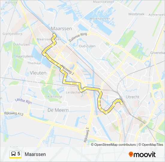 5 Bus Line Map