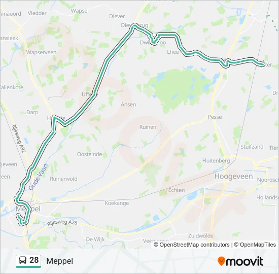 28 Bus Line Map