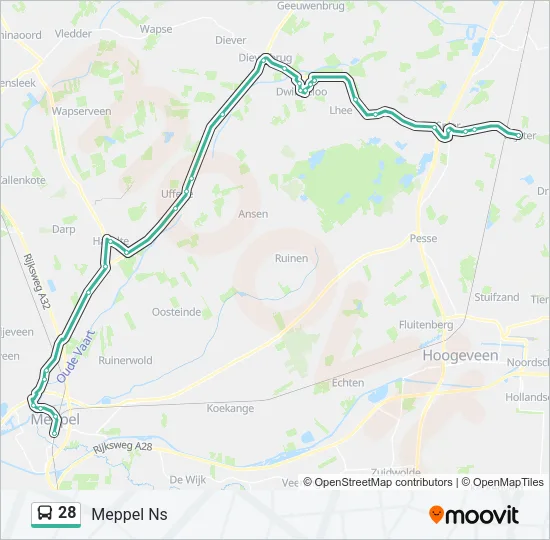 28 Bus Line Map