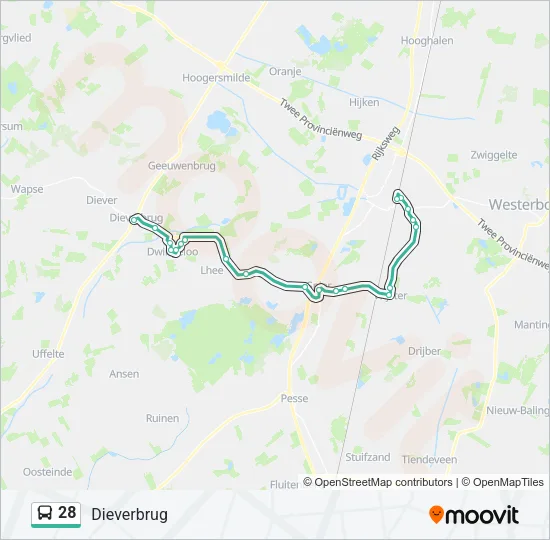 28 Bus Line Map