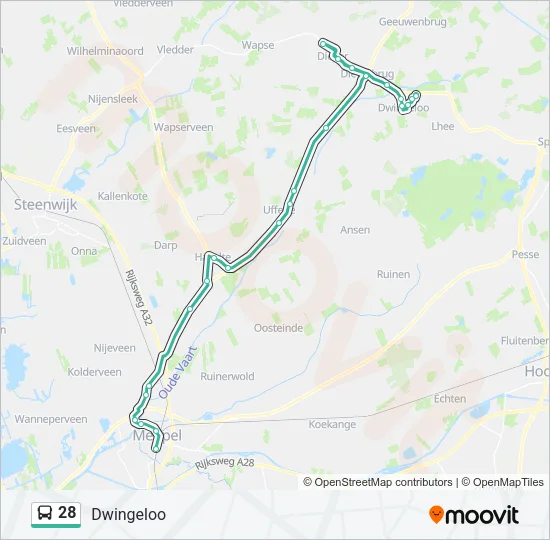 28 Bus Line Map