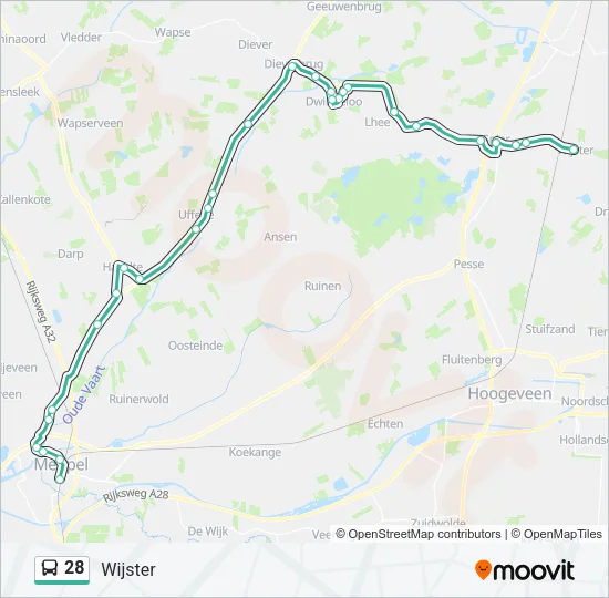 28 Bus Line Map