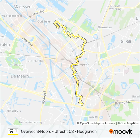 1 Bus Line Map