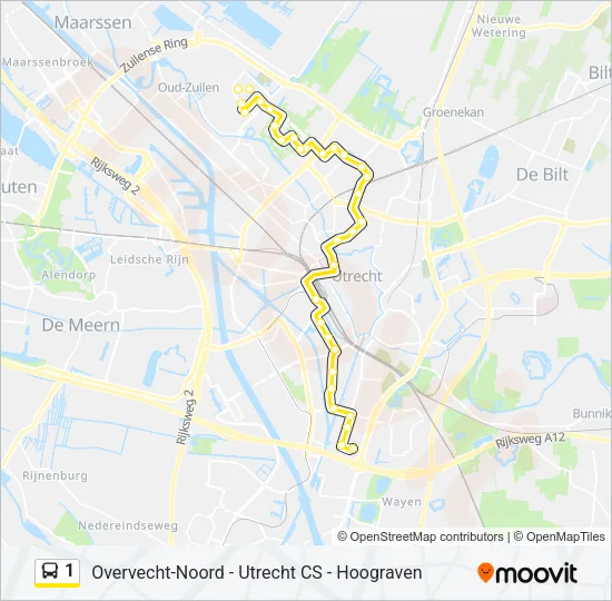 1 Bus Line Map