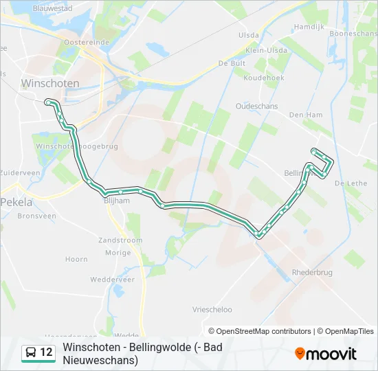 12 Bus Line Map