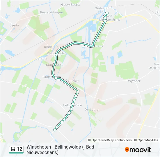 Buslinie 12 Karte
