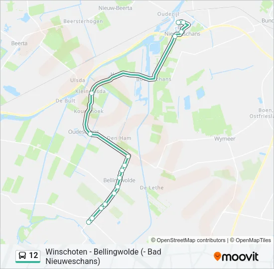 Buslinie 12 Karte