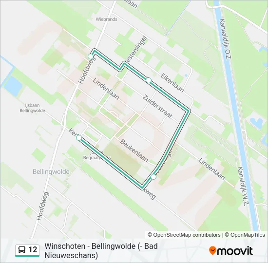 Buslinie 12 Karte