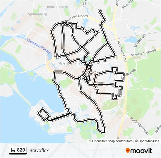 820 Bus Line Map