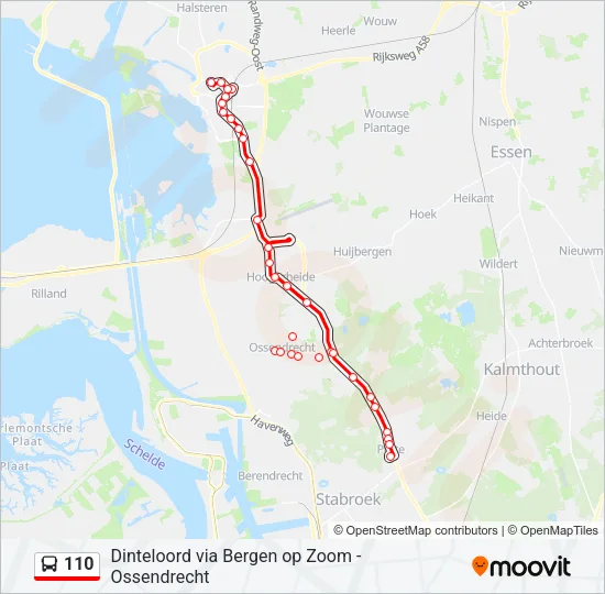110 Bus Line Map