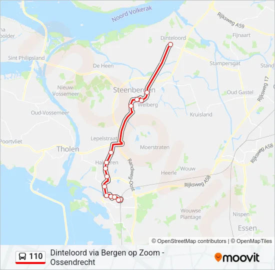 110 Bus Line Map