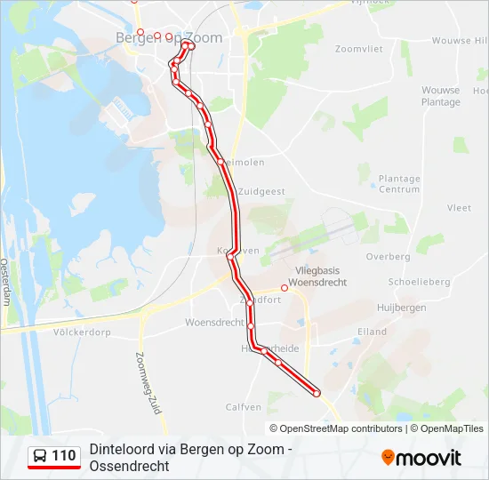 110 Bus Line Map