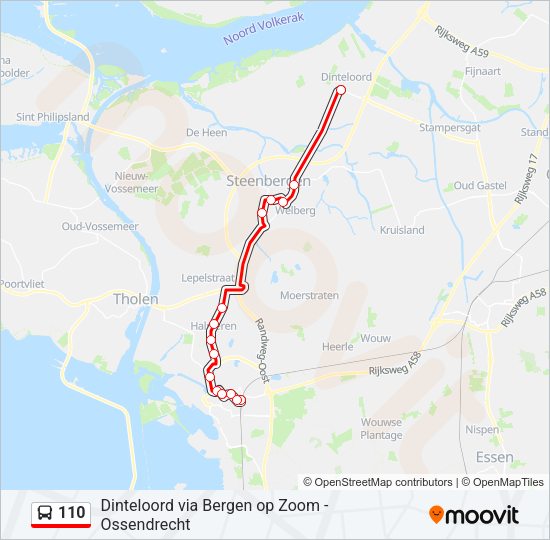 110 Bus Line Map