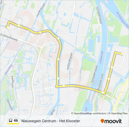 46 Bus Line Map