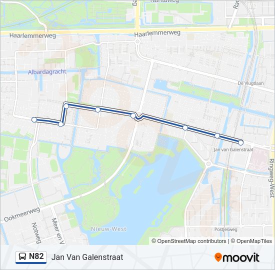 N82 Bus Line Map