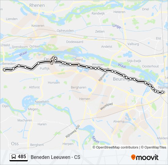 485 Bus Line Map