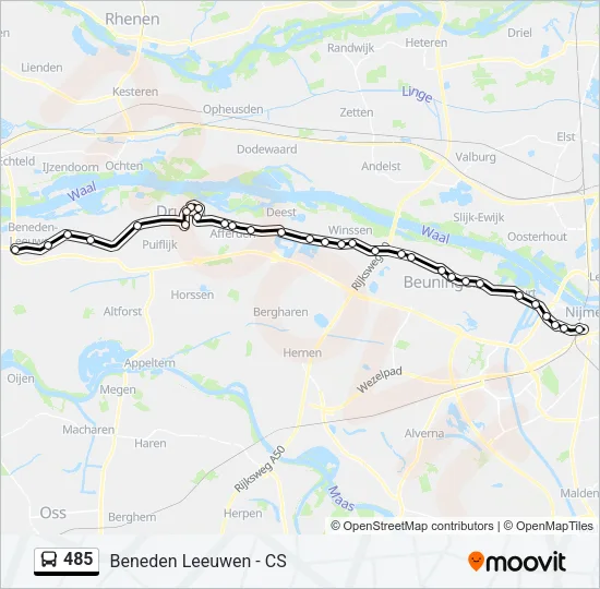 485 Bus Line Map