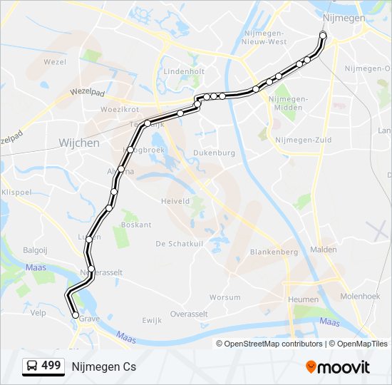 499 Bus Line Map