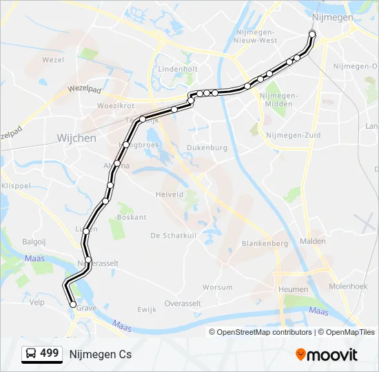 499 Bus Line Map