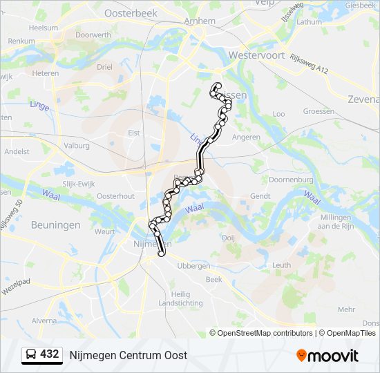 432 Bus Line Map