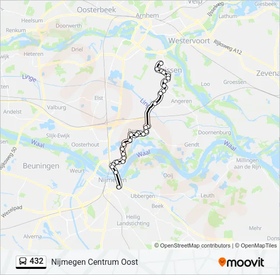 432 Bus Line Map