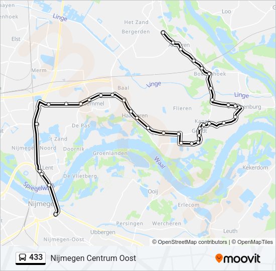 433 Bus Line Map
