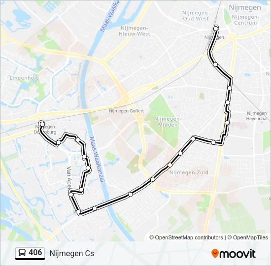 406 Bus Line Map
