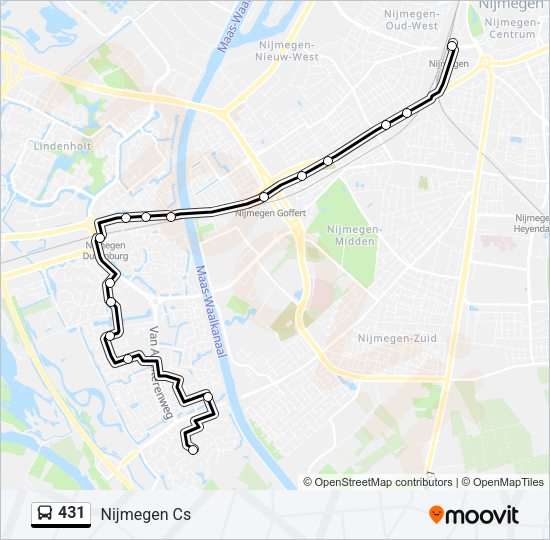431 Bus Line Map