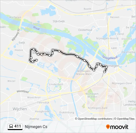 411 Bus Line Map