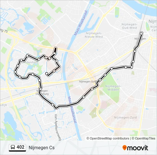 402 Bus Line Map