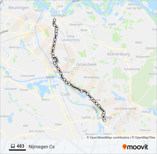 483 Bus Line Map