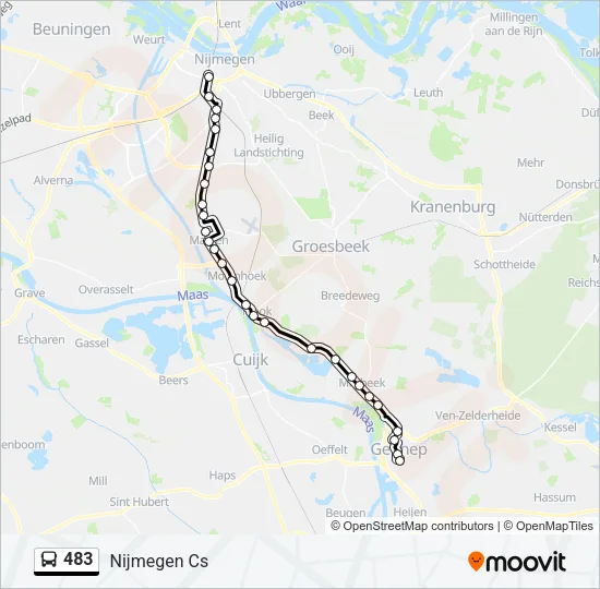 483 Bus Line Map