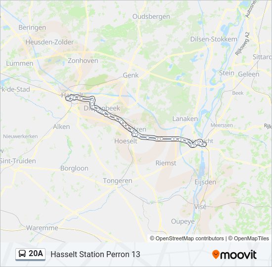 20A Bus Line Map