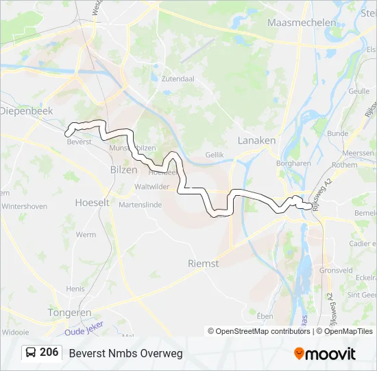 206 Bus Line Map