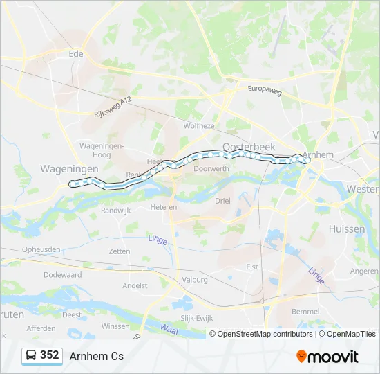 352 Bus Line Map