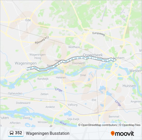 352 Bus Line Map