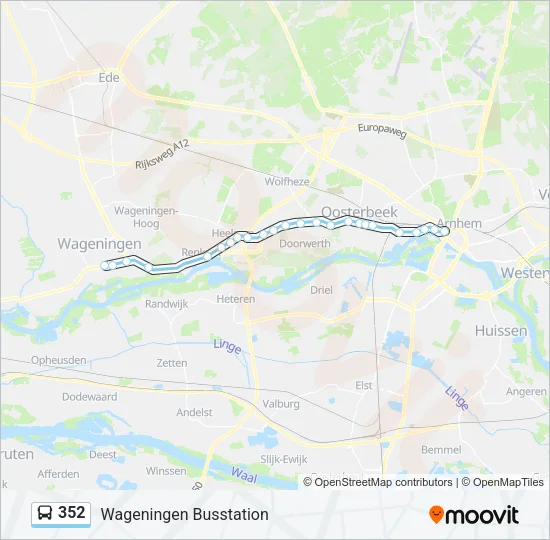 352 Bus Line Map