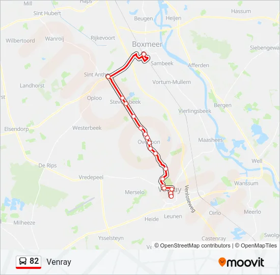 82 Bus Line Map
