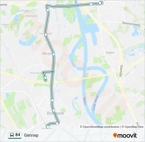 84 Bus Line Map