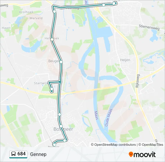 684 Bus Line Map
