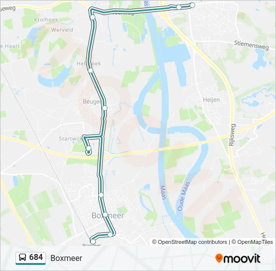 684 Bus Line Map