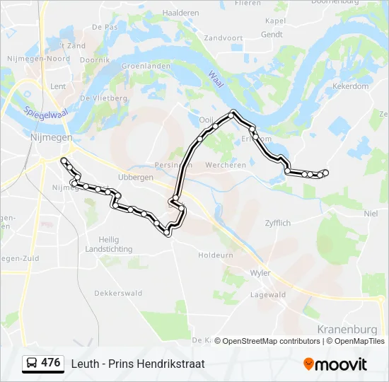 476 Bus Line Map