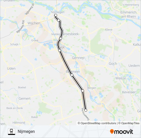 STOPTREIN RS11 train Line Map