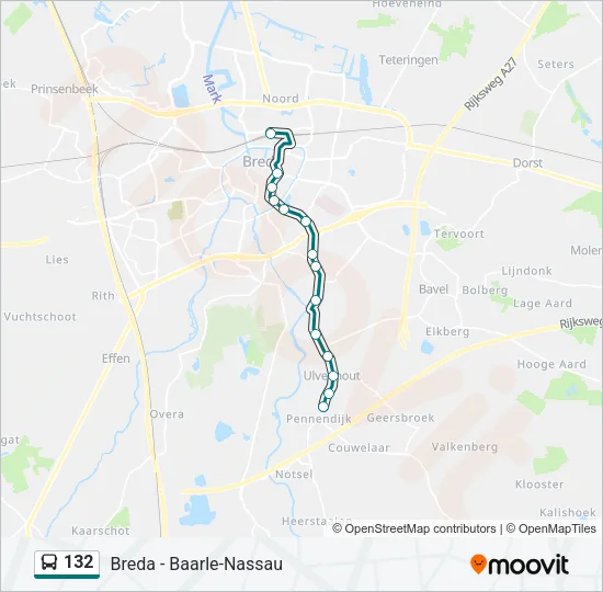 132 Bus Line Map