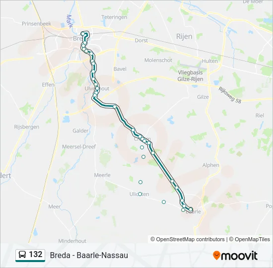 132 Bus Line Map
