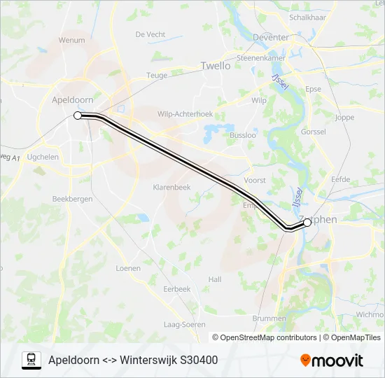 SNELTREIN RE30 Train Line Map