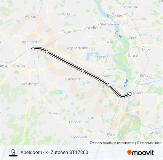 STOPTREIN RS30 Train Line Map