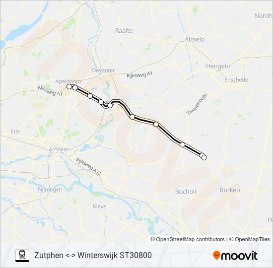 STOPTREIN RS31 train Line Map