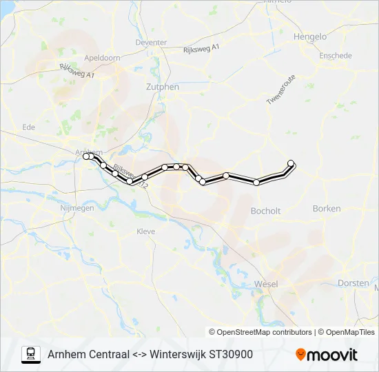 STOPTREIN RS32 Train Line Map